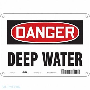 CONDOR Safety Sign 7 in x 10 in Aluminum, 486Z07