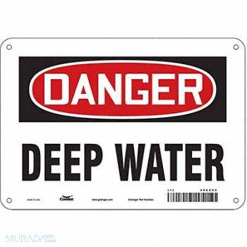 CONDOR Safety Sign 7 in x 10 in Polyethylene, 486Z09