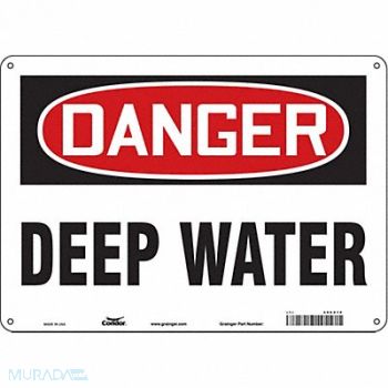 CONDOR Safety Sign 10 in x 14 in Polyethylene, 486Z10