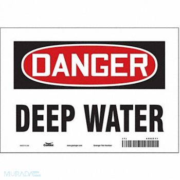 CONDOR Safety Sign 7 in x 10 in Vinyl, 486Z11