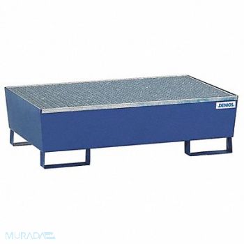 DENIOS Drum Spill Containment Pallet Uncovered, 487C18