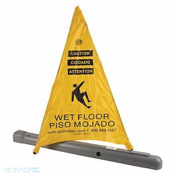 SPILL MAGIC Pop Up Safety Cone Yellow 32 3/4 in H, 487C64