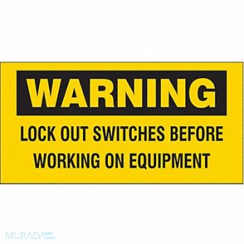 CONDOR Safety Sign 4.5in x 4.5in Vinyl PK2, 487C95