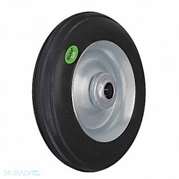 GRAINGER APPROVED Flat-Free Solid Rubber Wheel 10-1/4, 487G15