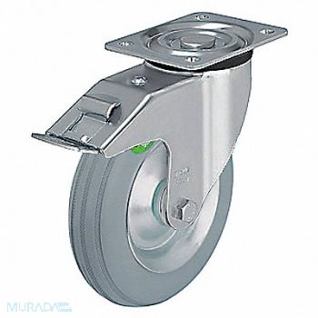 GRAINGER APPROVED Plate Caster w/ Flat-Free Swivel 150 lb., 487G37