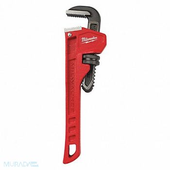 MILWAUKEE Pipe Wrench Ergonomic Serrated 8, 487R35