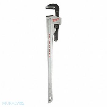 MILWAUKEE Pipe Wrench Ergonomic Serrated 48, 487R46