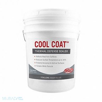 RAINGUARD Thermal Barrier White 5 gal Bucket, 488A32