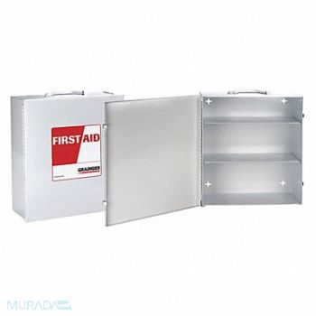 GRAINGER APPROVED Empty First Aid Cabinet Wall Mount White, 488G57
