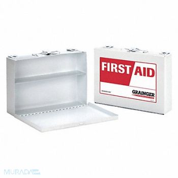 GRAINGER APPROVED Empty First Aid Cabinet Wall Mount White, 488G59