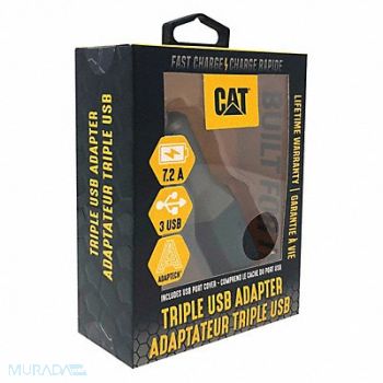CAT USB Car Charger Charges Up To 3 Devices, 488H49