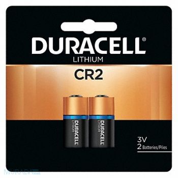 DURACELL Battery Lithium Size CR2 3VDC PK2, 488Z78