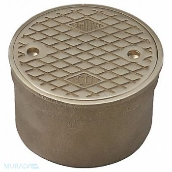 JAY R. SMITH MFG. CO Floor Cleanout 3 in H Nickel Bronze, 45DT58