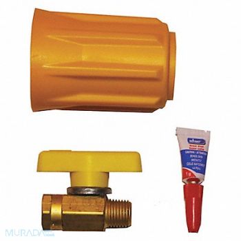 IDEAL WAREHOUSE INNOVATIONS INC. Propane Valve Plastic Yellow 2 Dia., 489J06