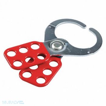 BRADY Lockout Hasp Red Steel 4-1/2 L, 489L69