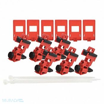 BRADY Single Pole Breaker Lockout 2-5/8 H PK6, 489M30