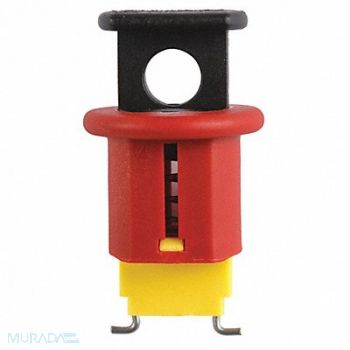 BRADY Miniature Circuit Breaker Lockout Red, 489M70