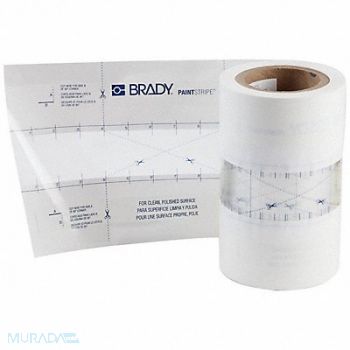 BRADY Floor Stencil Polypropylene 4 Overall H, 489N50