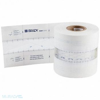 BRADY Floor Stencil Polypropylene 4 Overall H, 489N58