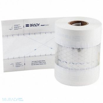 BRADY Floor Stencil Polypropylene 6 Overall H, 489N60