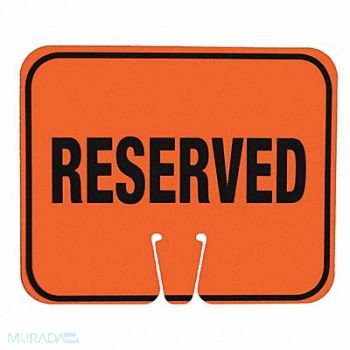 GRAINGER APPROVED Traffic Cone Sign 12-1/2 L ABS Plastic, 489N84