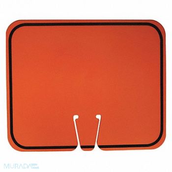 GRAINGER APPROVED Traffic Cone Sign 12-1/2 L ABS Plastic, 489N85