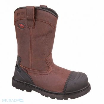 AVENGER SAFETY FOOTWEAR Wellington Boot 8 XW Brown Composite PR, 489U81