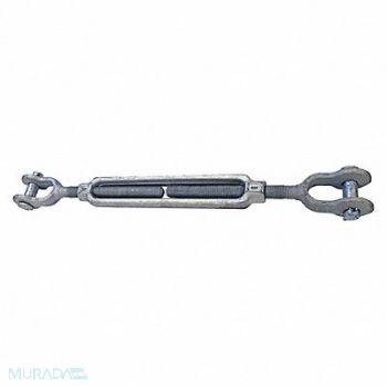 CROSBY Turnbuckle Jaw and Jaw Steel 1 in Dia, 48FR62