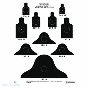 ACTION TARGET Silhouette Target 23 in H PK100, 48FR98