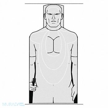 ACTION TARGET US Marine Qualification Pistol Tgt PK100, 48FT27