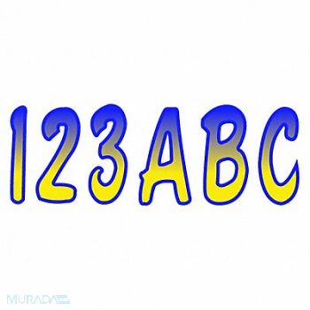 HARDLINE PRODUCTS Number and Letter Combo Kit 1-13/64 in.W, 48FV45