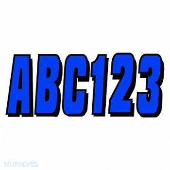 HARDLINE PRODUCTS Number and Letter Combo Kit Blue 3 in H, 48FV48