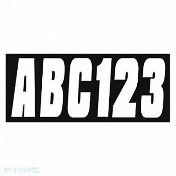 HARDLINE PRODUCTS Number and Letter Combo Kit White 3 in.H, 48FV58
