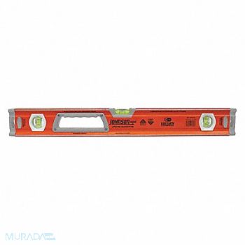 JOHNSON Box Level Aluminum 24in L Yllw 4 Magnets, 48FX38