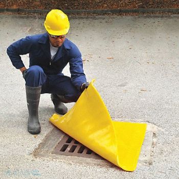 CONDOR Drain Seal 36inLx36inWx3/8in Thick Yllw, 48FZ13