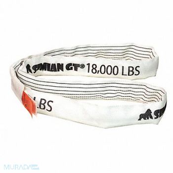 STREN-FLEX SIMIAN GT Round Sling Endless White 20ft. L, 48GA91