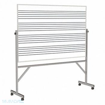 GHENT Dry Erase Brd Reversible Porcelain 77 W, 48GD15