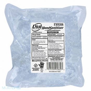 DIAL Hand Sani. Refill Bulk Refill Gel PK12, 48GE59