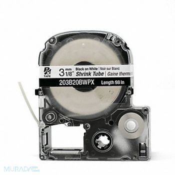 EPSON Heat Shrink Tube Black on White 1/8 W, 48GE81