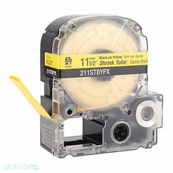 EPSON Heat Shrink Tube Black on Yellow 0.5in W, 48GE92