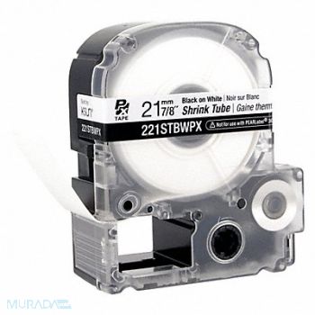 EPSON Heat Shrink Tube Black on White 0.875inW, 48GE97