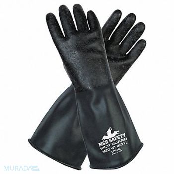 MCR SAFETY J4423 Chemical Gloves XL 14 in L Rough PR, 48GH56