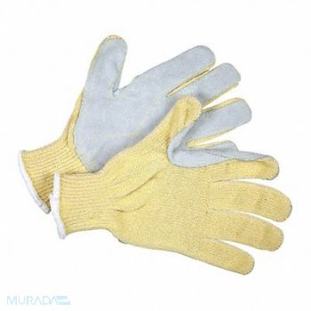 MCR SAFETY Leather Gloves Yellow XL PK12, 48GL37