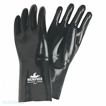 MCR SAFETY Chemical Gloves L 14 L Smooth PR, 48GG58