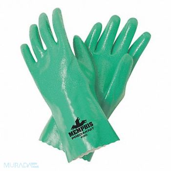 MCR SAFETY J4427 Chemical Gloves XL 12 in L Green PK12, 48GJ87