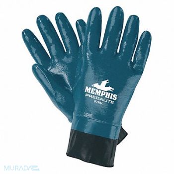 MCR SAFETY Chemical Gloves XL 11 in L Blue PK12, 48GJ91