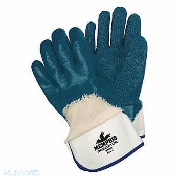 MCR SAFETY Chemical Gloves L 11 in L Rough PK12, 48GK07