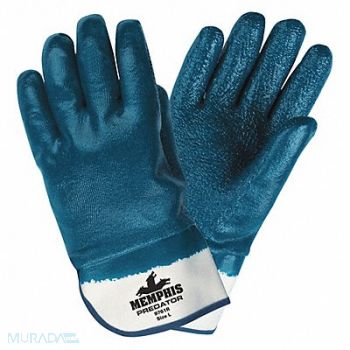 MCR SAFETY Chemical Gloves S 11 in L Rough PK12, 48GK09