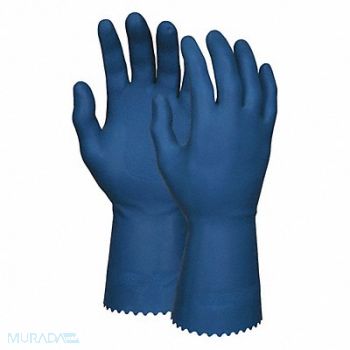 MCR SAFETY J4439 Chemical Gloves L 12 in L Dark Blue PR, 48GL76