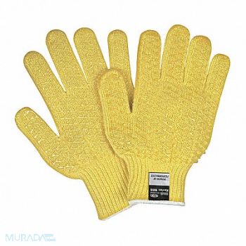 MCR SAFETY Cut Resistant Gloves A2 L Yellow PK12, 48GL22